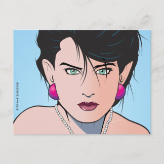 Popart Girl Angie Vykort