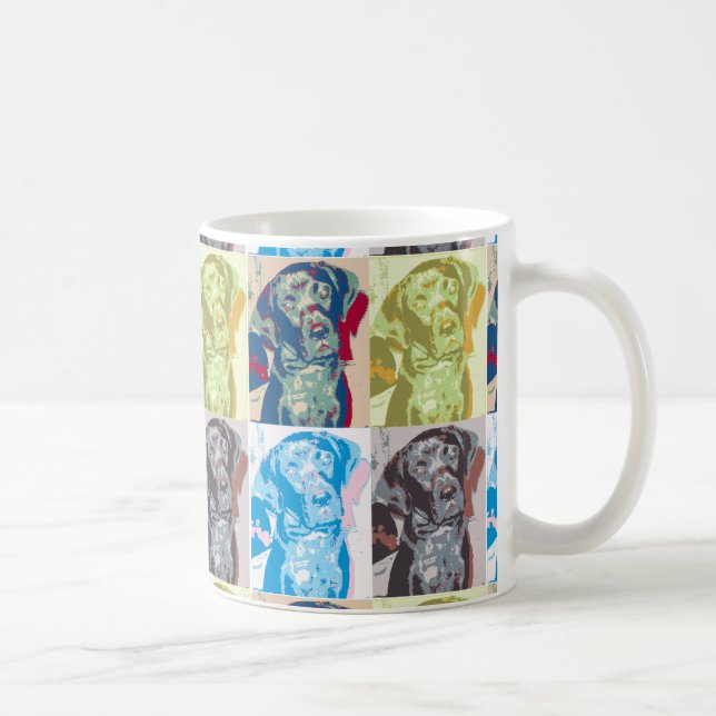 Popart Hund Kaffemugg (Höger)