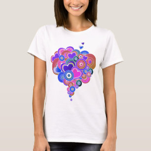 PopArt-Lila Hjärter Tee
