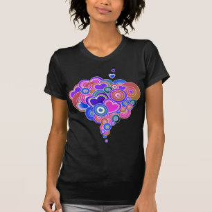 PopArt-Lila Hjärter Tee