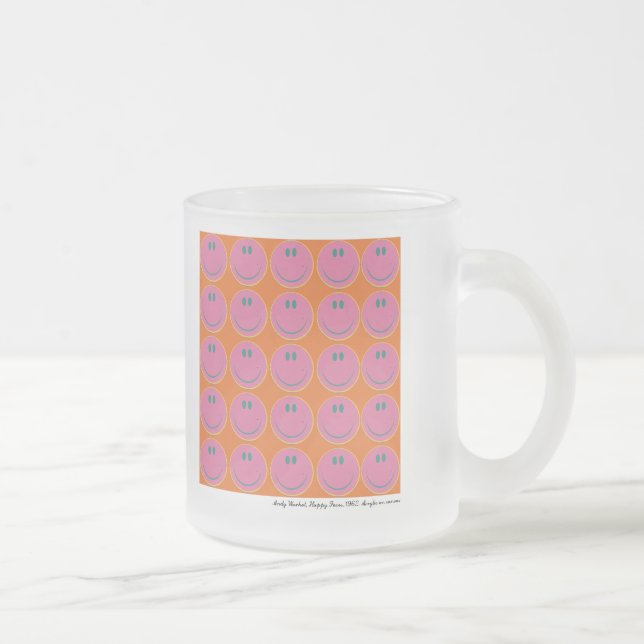 popart lycklig ansikte frostad glasmugg (Höger)