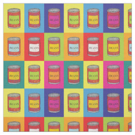 Popart Mönster i konserverade bakade bönor Retro Tyg