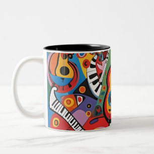 Popart musical 001 Två-Tonad mugg