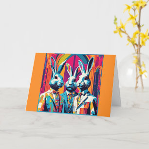 PopArt-Påskhare Kort