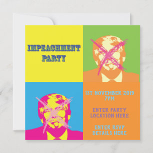 Popart Trump Impeachment Party Inbjudningar