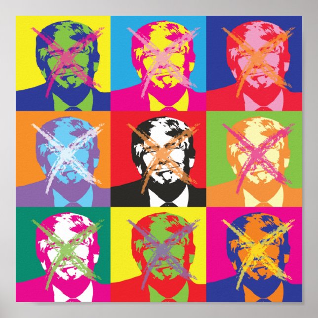 Popart Trump Impeachment Party Poster (Framsidan)