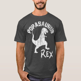 Popasaurus Re Cute Dinosaur Funny Fars dag Gift T Shirt