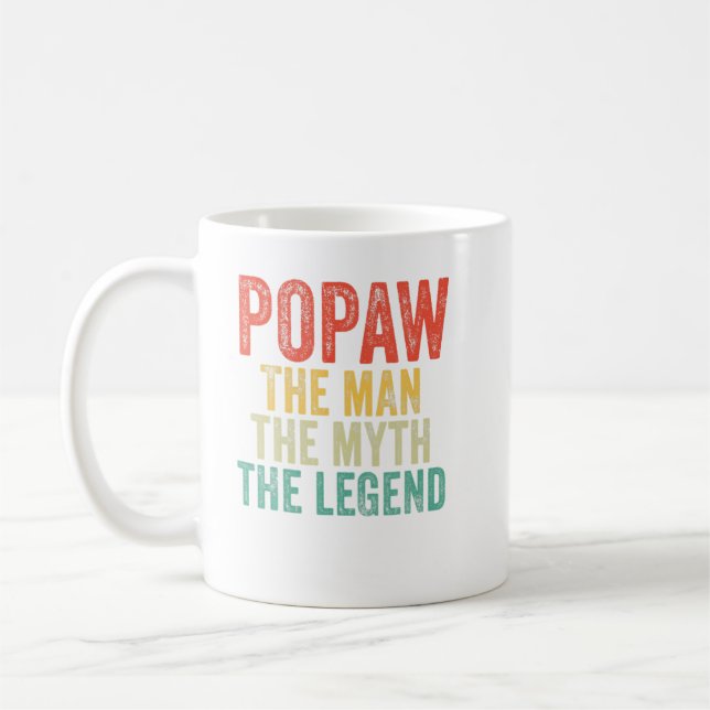 Popaw människan, myten om det förklarade Pappa Far Kaffemugg (Vänster)