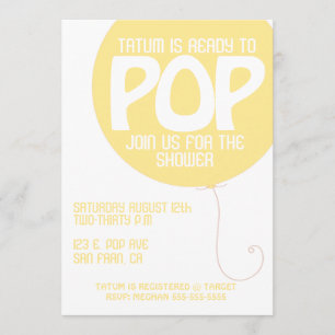 POPbaby showerinbjudan Inbjudningar