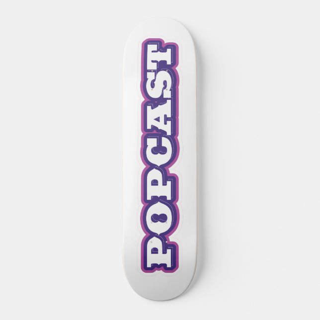 POPCAST-skateboard Mini Skateboard Bräda 18,5 Cm (Framsida)