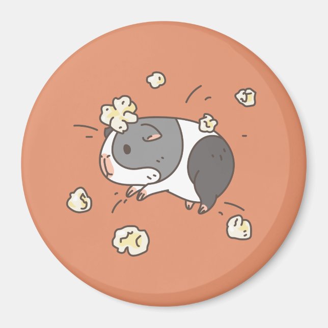 Popcoring Guinea gris Magnet (Framsidan)