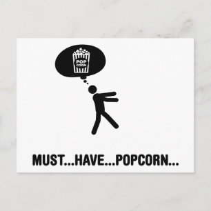 Popcorn Älskare Vykort