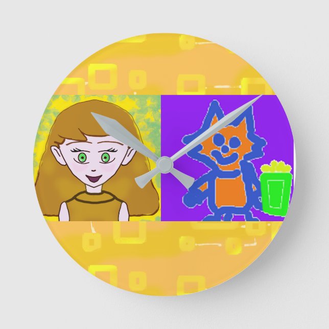 Popcorn Anime ett ögonblick, väggklocka (Framsida)