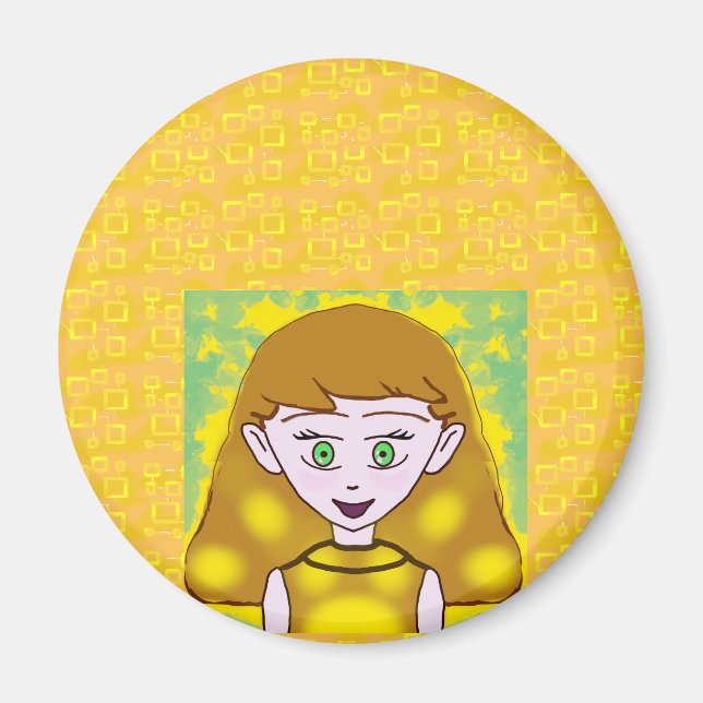 Popcorn Anime Magnetic Personality Magnet (Framsidan)