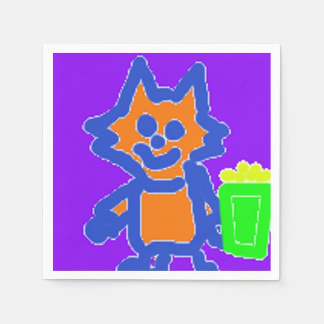 Popcorn Anime Papper Napkins Pappersservett (Framsidan)