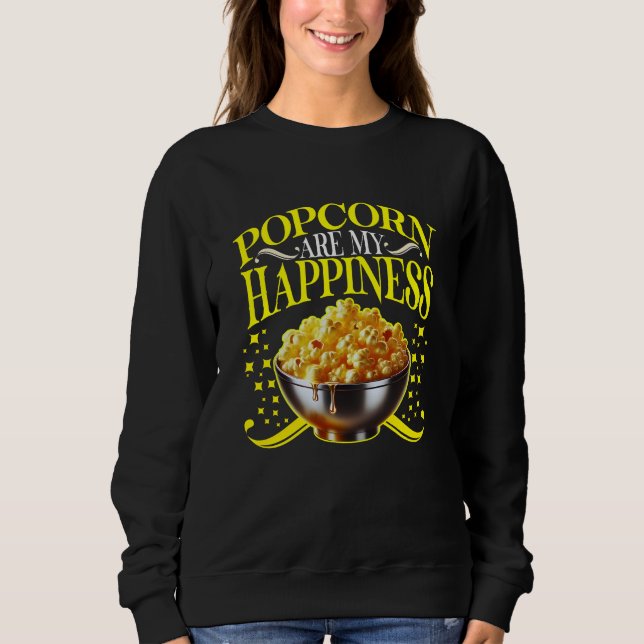 popcorn är min lycka t shirt (Framsida)