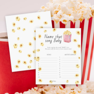 Popcorn baby shower Gissa låten baby spel