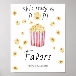 Popcorn baby shower - presenter till förmånstagare poster