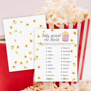 Popcorn-babydusch - Baby värld runt-vilt