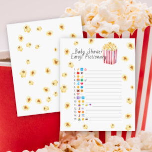 Popcorn babydusch emoji Pictionary-spel