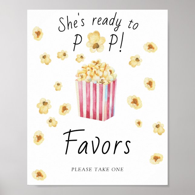 Popcorn babydusch - Favoriter Poster (Framsidan)