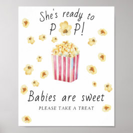 Popcorn babydusch - Spädbarn är söt Poster