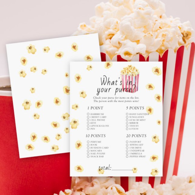 Popcorn babydusch - Vad är det i ditt handväska? (Skapare uppladdad)