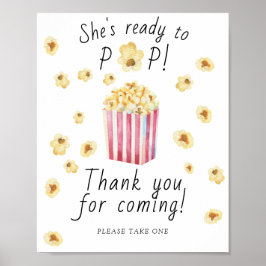 Popcorn-babyduschen - Tack för att du kom Poster