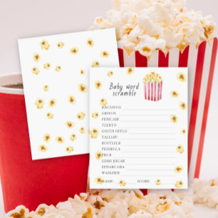 Popcorn-babyshower - Ordspelet