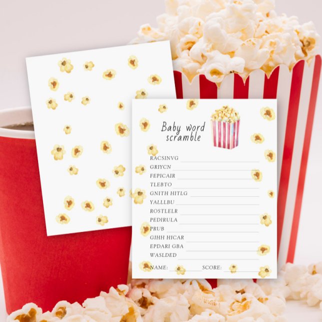 Popcorn-babyshower - Ordspelet (Skapare uppladdad)