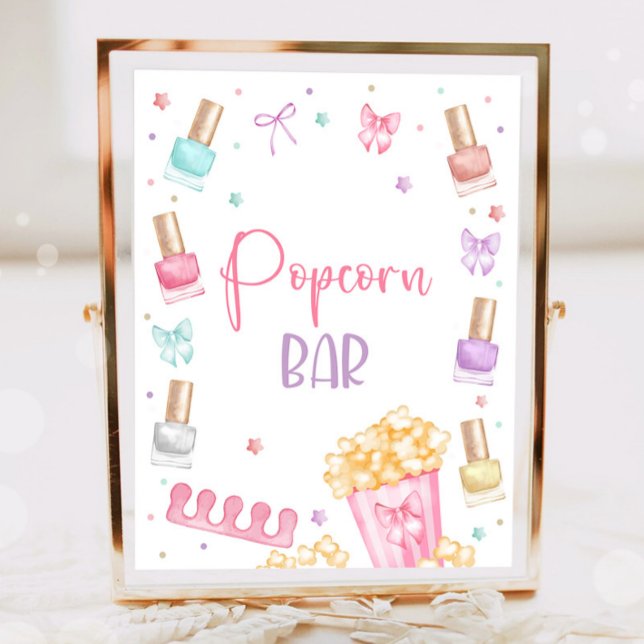 Popcorn Bar Mani-Pedi Party Manicure Pedicure Girl Poster (Skapare uppladdad)