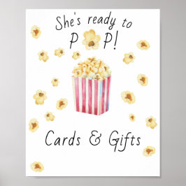 Popcorn-barnkalas - Kort och presenter Poster