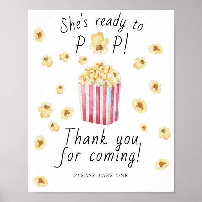 Popcorn-barnkalas - Tack för att ni kom  Poster (Framsidan)