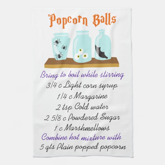 Popcorn Bollar Recipe Kökshandduk (Vertikal)