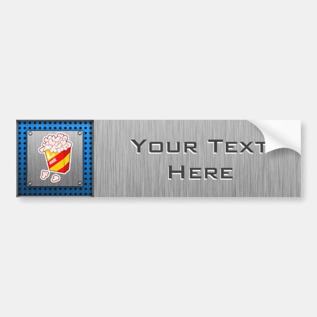 Popcorn; Borstad metall-look Bildekal (Framsidan)