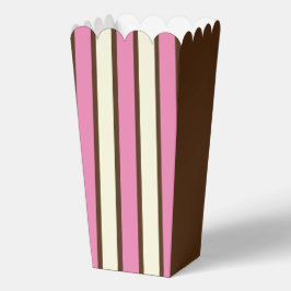 Popcorn Box (Brown, Rosa & Cream) Presentaskar