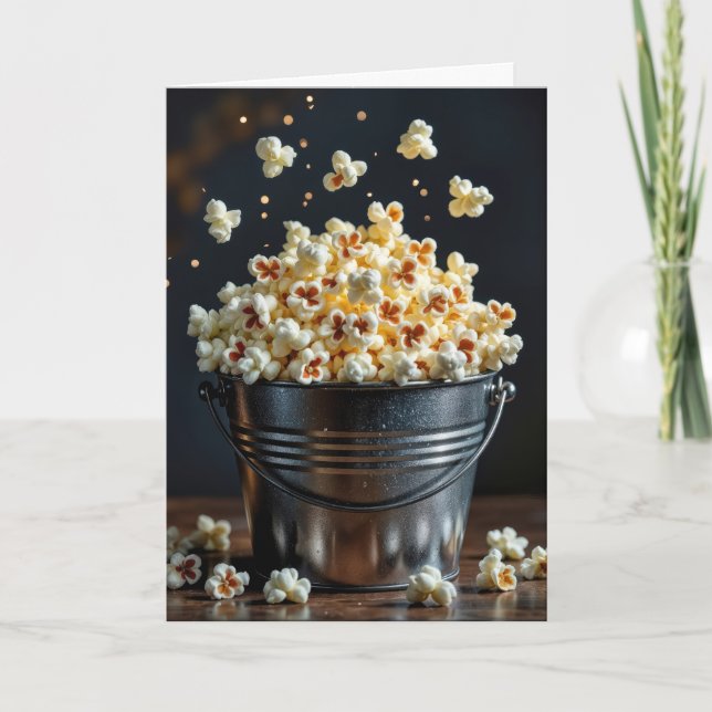Popcorn Bucket Kort (Framsida)