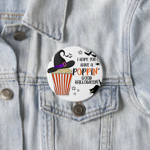 Popcorn bus eller godis kvadratdekal papper knapp