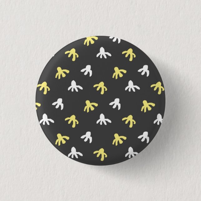 Popcorn Button (Dark Gray & Butter Yellow) Knapp (Framsida)