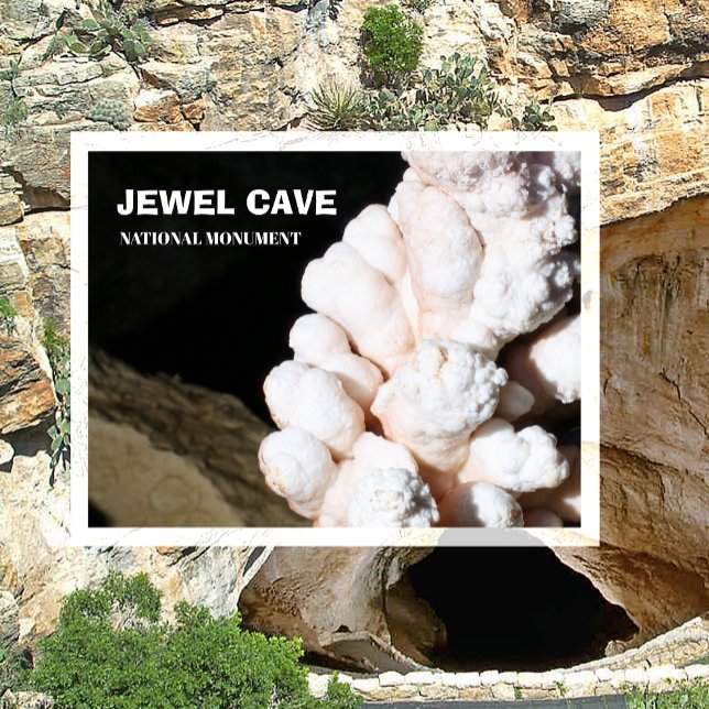 Popcorn Cave-formation, Jewel Cave, South Dakota Vykort (Skapare uppladdad)