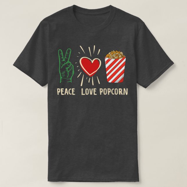 Popcorn Cinema Movie Night Television Theater Kärl T Shirt (Design framsida)