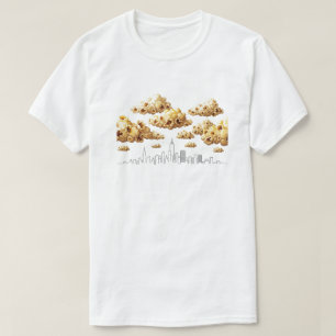 Popcorn City - minimalist Funny Skyline T-shirt