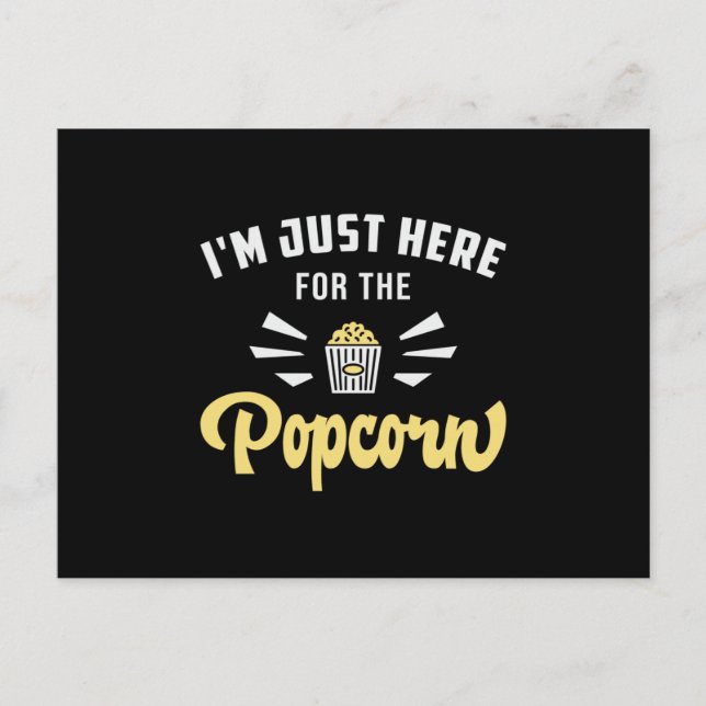 Popcorn Dag Film Snack Pop Bio Presentidé Vykort (Framsida)