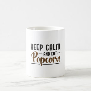 Popcorn Day Cinema Movie Behålla Lugn Snack Gift I Kaffemugg