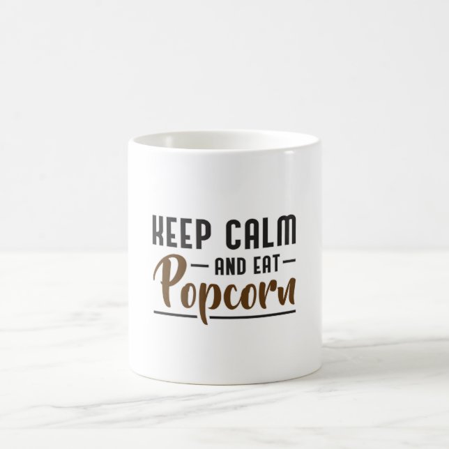 Popcorn Day Cinema Movie Behålla Lugn Snack Gift I Kaffemugg (Center)