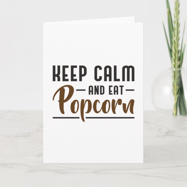 Popcorn Day Cinema Movie Behålla Lugn Snack Gift I Kort (Framsida)