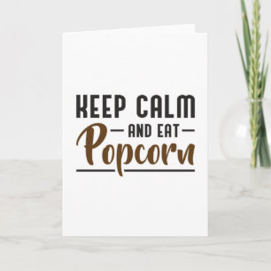 Popcorn Day Cinema Movie Behålla Lugn Snack Gift I Kort