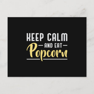 Popcorn Day Cinema Movie Snack Behålla Lugn Gift I Vykort