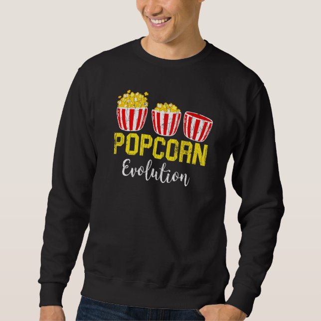 Popcorn Evolution Pop Maj Eater Graphic Lång Ärmad Tröja (Framsida)