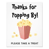 Popcorn Film Bröllopsfest Present Skylt